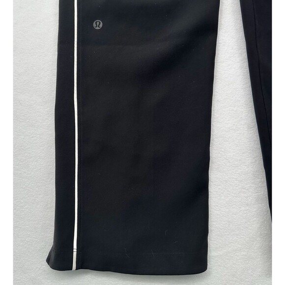 Lululemon On The Right Track Pants 4 Black Split Hem Mid Rise Relaxed Drapey - Picture 7 of 12
